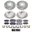 PowerStop Semi-Coated Rotor and Low-Dust Ceramic Brake Pad Kit