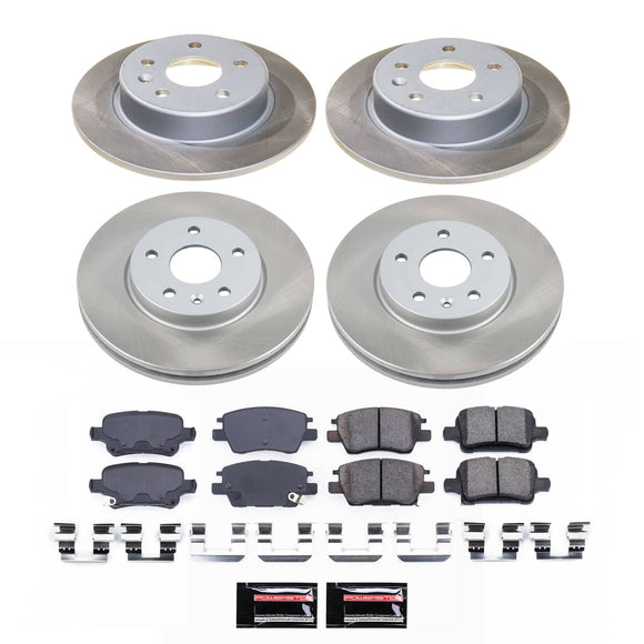 PowerStop Semi-Coated Rotor and Low-Dust Ceramic Brake Pad Kit