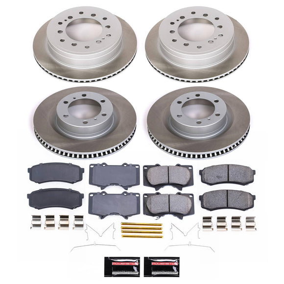 PowerStop Semi-Coated Rotor and Low-Dust Ceramic Brake Pad Kit