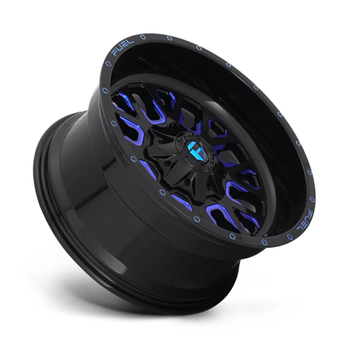 20x9 Fuel Off-Road D645 Stroke Gloss Black Blue Tinted Clear 6x120 ET20 Wheel