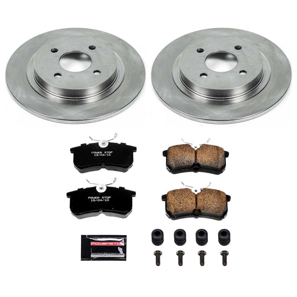 PowerStop OE Stock Replacement Low-Dust Ceramic Brake Pad and Rotor Kit