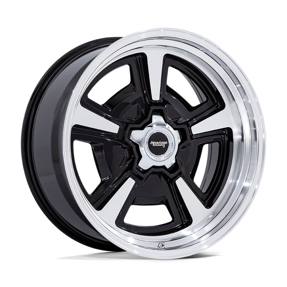 18X8 American Racing Vintage VN517 Marauder Gloss Black 5x120.65 ET0 Wheel Rim