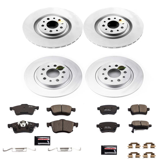 PowerStop Genuine Geomet Coated Rotor and Carbon-Fiber Ceramic Brake Pad Kit