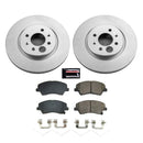 PowerStop Genuine Geomet Coated Rotor and Low-Dust Ceramic Brake Pad Kit