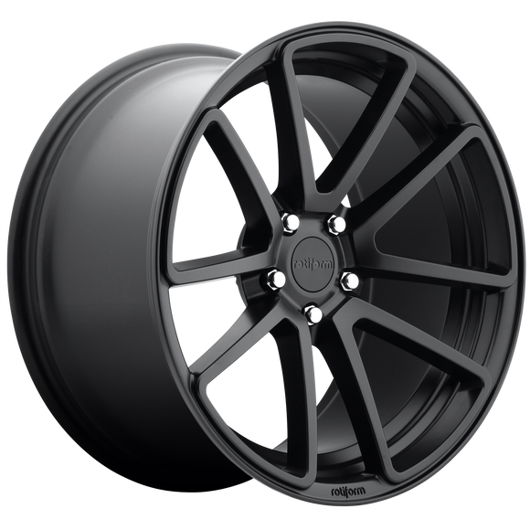 18X8.5 Rotiform R122 SPF Matte Black 5X112 ET35 wheel/rim
