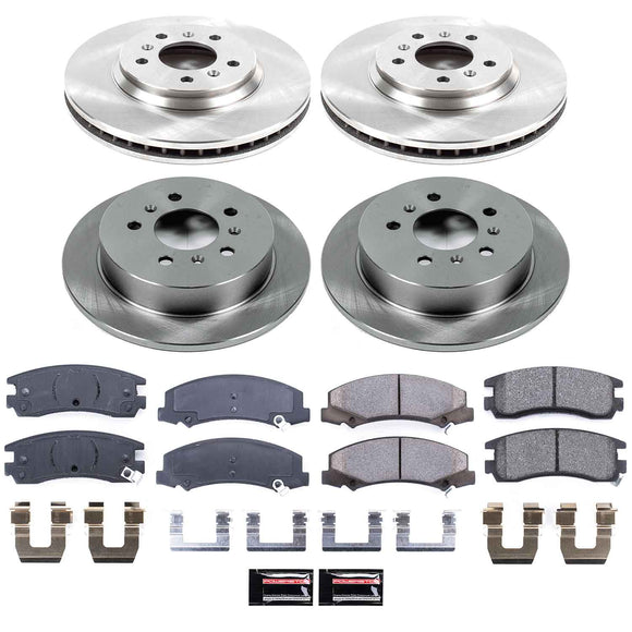 PowerStop OE Stock Replacement Low-Dust Ceramic Brake Pad and Rotor Kit