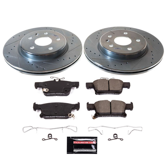 PowerStop Z23 Daily Driver Carbon-Fiber Ceramic Brake Pad and Drilled & Slotted