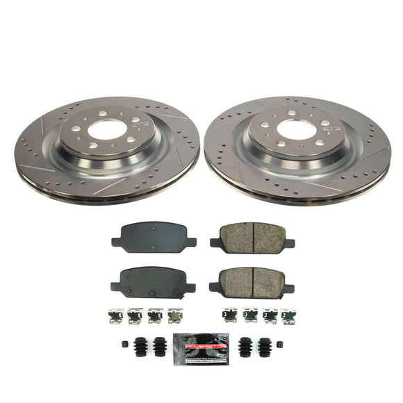 PowerStop Z23 Daily Driver Carbon-Fiber Ceramic Brake Pad and Drilled & Slotted