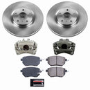 PowerStop OE Stock Replacement Low-Dust Ceramic Brake Pad, Rotor and Caliper Kit