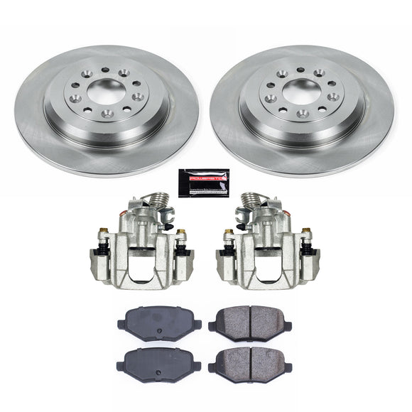 PowerStop OE Stock Replacement Low-Dust Ceramic Brake Pad, Rotor and Caliper Kit
