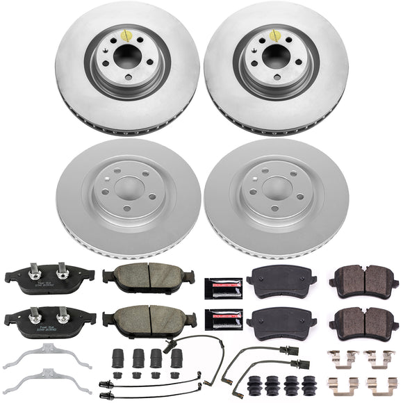 PowerStop Genuine Geomet Coated Rotor and Carbon-Fiber Ceramic Brake Pad Kit
