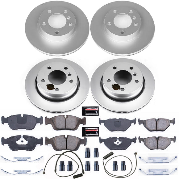 PowerStop Genuine Geomet Coated Rotor and Carbon-Fiber Ceramic Brake Pad Kit