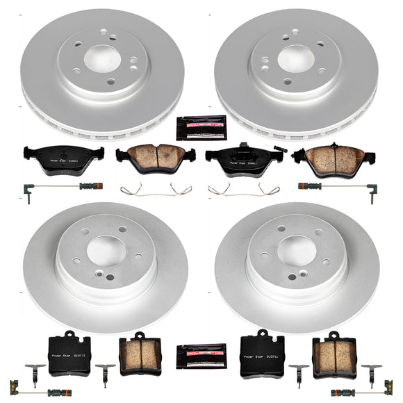 PowerStop Genuine Geomet Coated Rotor and Carbon-Fiber Ceramic Brake Pad Kit