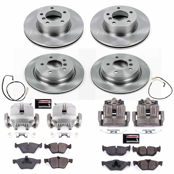 PowerStop OE Stock Replacement Low-Dust Ceramic Brake Pad, Rotor and Caliper Kit