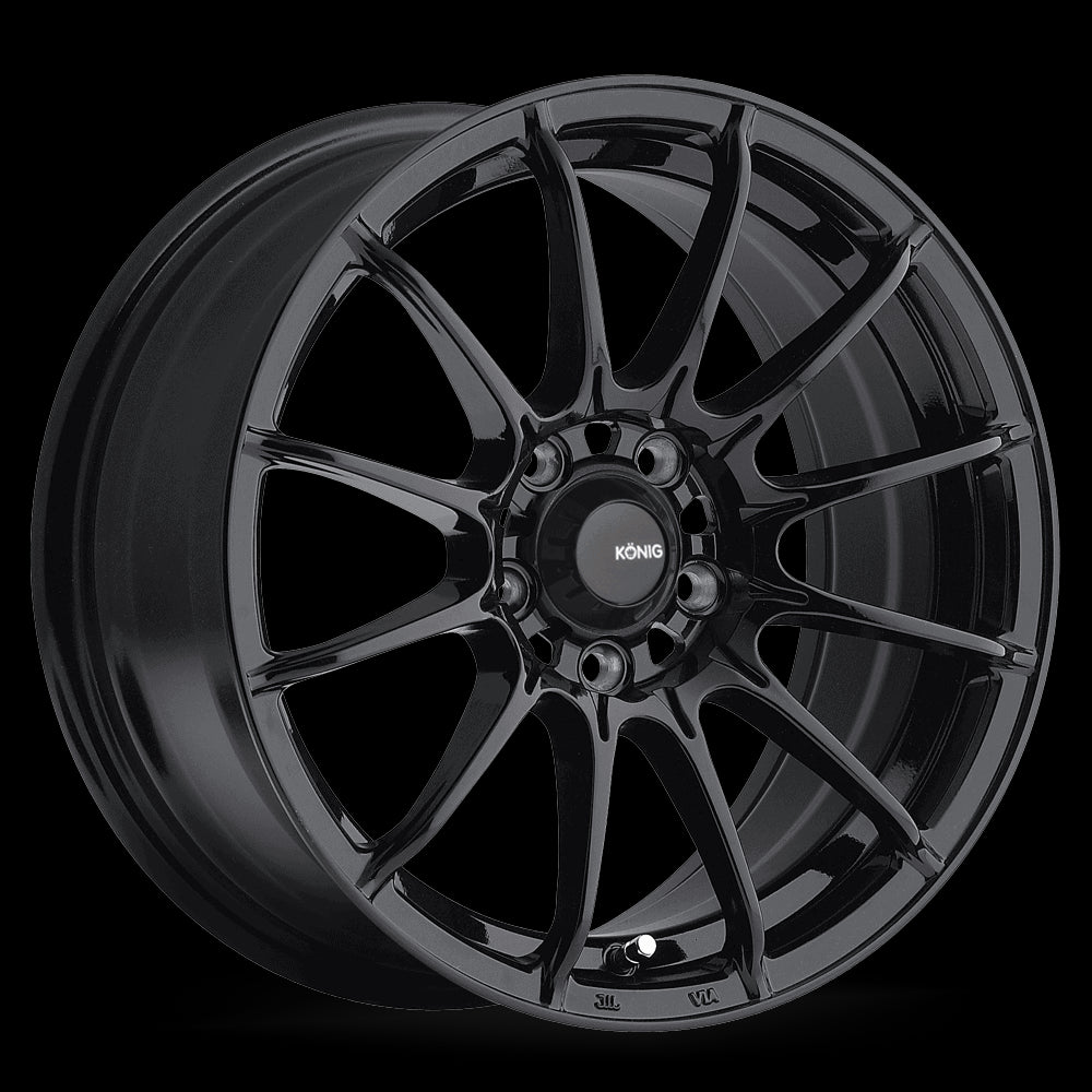 15x7 Konig Dial In Gloss Black 4x100 ET35 Wheel Rim - 0