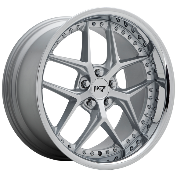 10.5x20 Niche Wheels M225 Vice Matte Silver Wheel 5x120 ET35 CB72.56