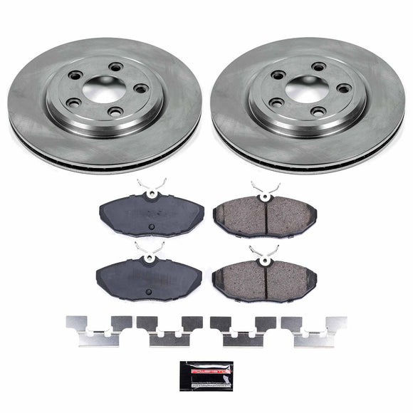 PowerStop OE Stock Replacement Low-Dust Ceramic Brake Pad and Rotor Kit