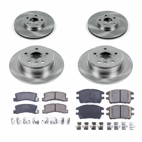 PowerStop OE Stock Replacement Low-Dust Ceramic Brake Pad and Rotor Kit