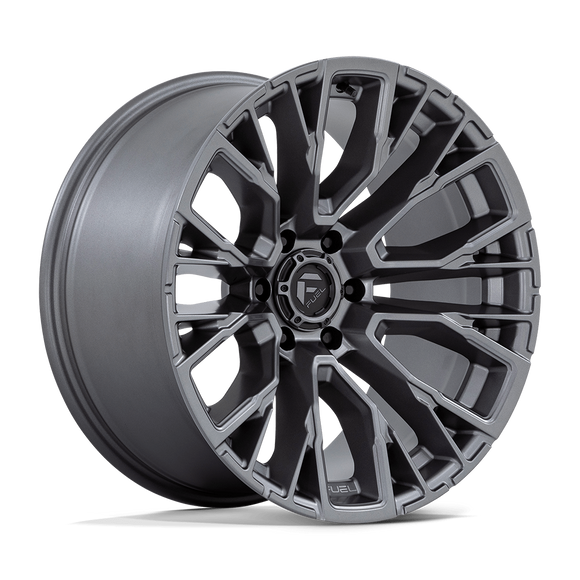 22x9.5 Fuel D848 Rebar Matte Gunmetal 6x139.7 ET0 CB106.1 Wheel Rim