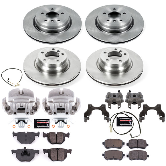 PowerStop OE Stock Replacement Low-Dust Ceramic Brake Pad, Rotor and Caliper Kit