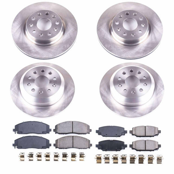 PowerStop OE Stock Replacement Low-Dust Ceramic Brake Pad and Rotor Kit