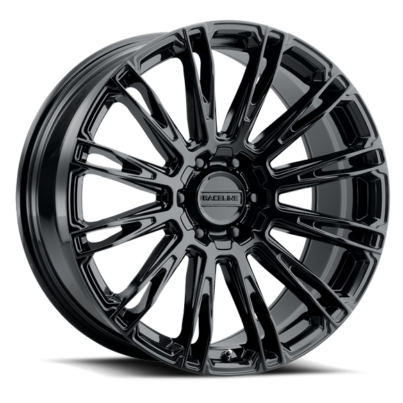 22x9.5 Raceline 802GB Ascent Gloss Black 6x139.7 ET20 CB106.1 Wheel
