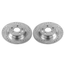 PowerStop Evolution Drilled Slotted Rotors Pair Rear For Volvo V70