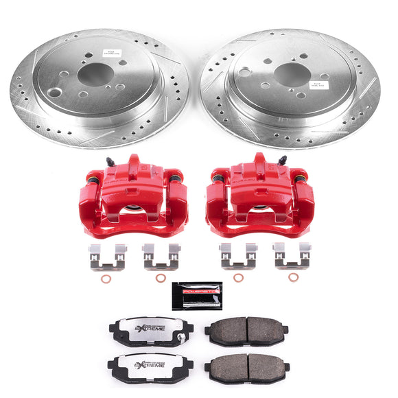 PowerStop Z26 Street Performance Ceramic Brake Pad, Drilled Slotted Rotor, and C