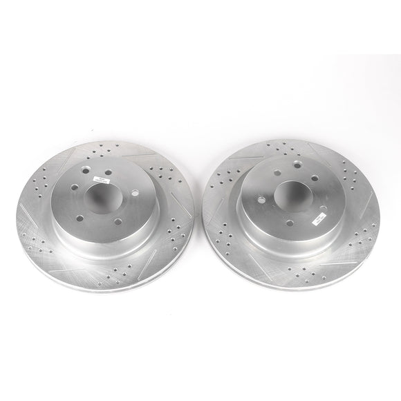 PowerStop Evolution Drilled Slotted Rotors Pair Rear For INFINITI G35
