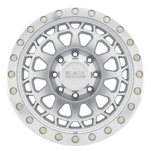 18x9.5 Black Rhino Primm Silver Mirror Face Lip Edge 8x165.1 ET0.00 Wheel