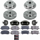 PowerStop OE Stock Replacement Low-Dust Ceramic Brake Pad, Rotor and Caliper Kit