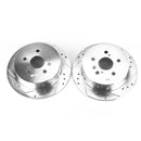 PowerStop Evolution Drilled Slotted Rotors Pair Rear For Lexus RX330