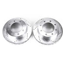 PowerStop Evolution Drilled Slotted Rotors Pair Front For Ford F-250 Super Duty