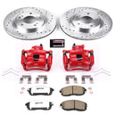 PowerStop Z26 Street Performance Ceramic Brake Pad, Drilled Slotted Rotor, and C