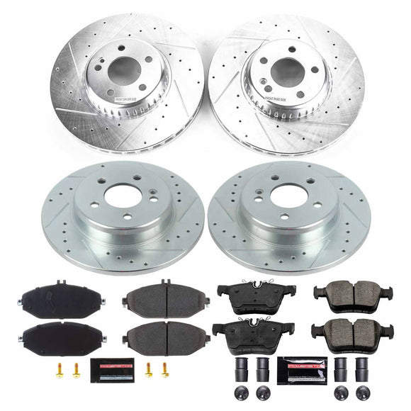 PowerStop Z23 Daily Driver Carbon-Fiber Ceramic Brake Pad and Drilled & Slotted