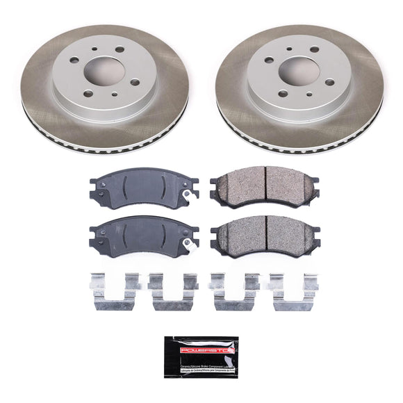 PowerStop Semi-Coated Rotor and Low-Dust Ceramic Brake Pad Kit