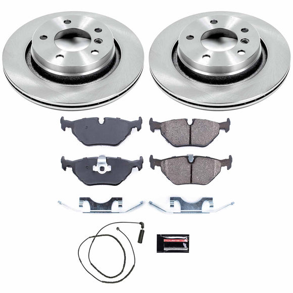 PowerStop OE Stock Replacement Low-Dust Ceramic Brake Pad and Rotor Kit