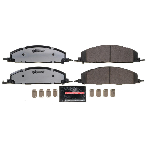 PowerStop Z36 Truck And Tow Carbon-Fiber Ceramic Brake Pads With Hardware