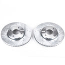 PowerStop Evolution Drilled Slotted Rotors Pair Front For Ford Focus