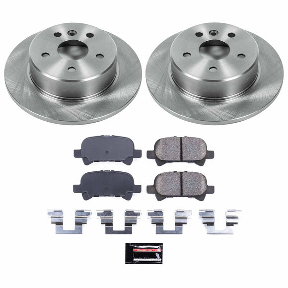 PowerStop OE Stock Replacement Low-Dust Ceramic Brake Pad and Rotor Kit