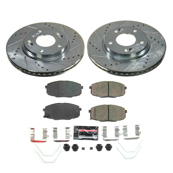 PowerStop Z23 Daily Driver Carbon-Fiber Ceramic Brake Pad and Drilled & Slotted