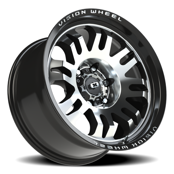 18x9.5 Vision 409 Inferno Gloss Blk Machined 6x5.5 6x139.7 ET-18 wheel/rim