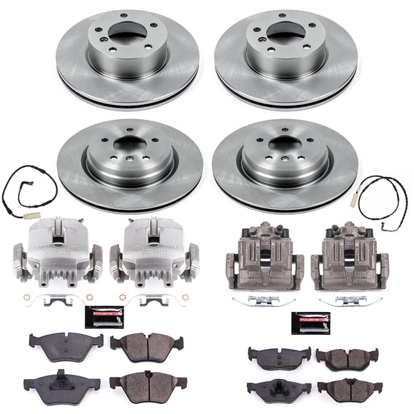 PowerStop OE Stock Replacement Low-Dust Ceramic Brake Pad, Rotor and Caliper Kit