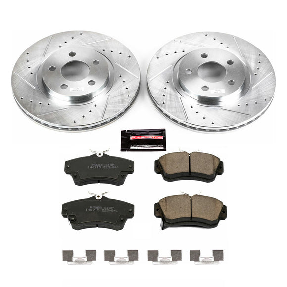 PowerStop Z23 Daily Driver Carbon-Fiber Ceramic Brake Pad and Drilled & Slotted