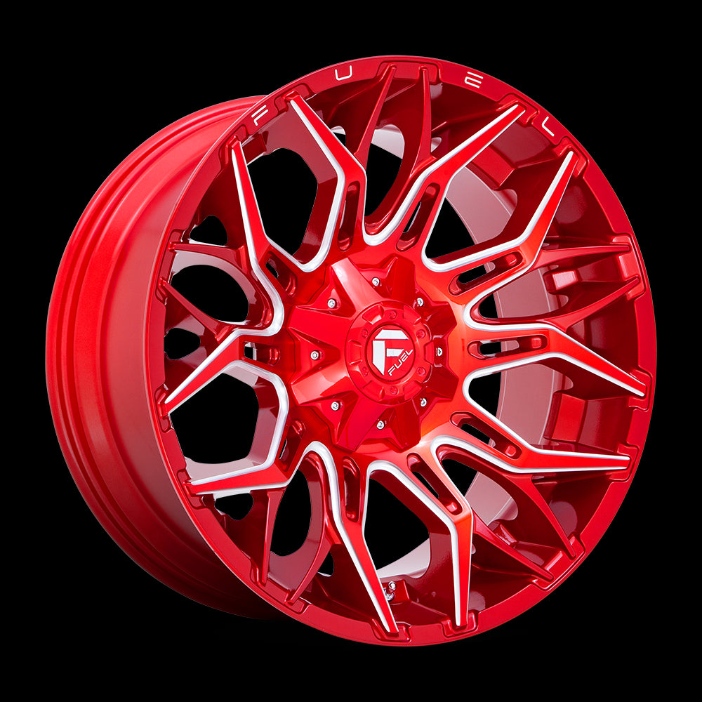 22X10 Fuel D771 TWITCH Candy Red Milled 8X170 ET-18 wheel/rim - 0