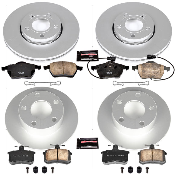 PowerStop Genuine Geomet Coated Rotor and Carbon-Fiber Ceramic Brake Pad Kit