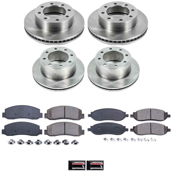 PowerStop OE Stock Replacement Low-Dust Ceramic Brake Pad and Rotor Kit