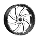 24X7 MSA Offroad Wheels Switch Machined Gloss Black Wheel/Rim 4x156 ET0