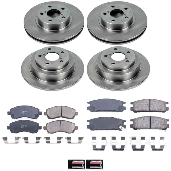PowerStop OE Stock Replacement Low-Dust Ceramic Brake Pad and Rotor Kit