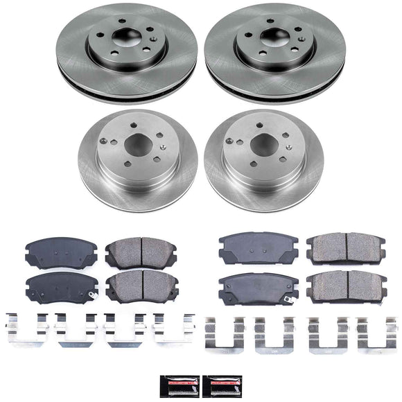 PowerStop OE Stock Replacement Low-Dust Ceramic Brake Pad and Rotor Kit